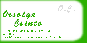 orsolya csinto business card